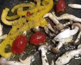 生ハムとしめじのバジルペペロンチーノ作り方4写真