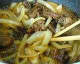 ✿牛すじうどん✿牛丼味の卵とじうどん作り方3写真