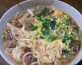 ✿牛すじうどん✿牛丼味の卵とじうどん作り方6写真