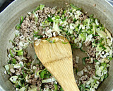 蒸し野菜のそぼろあんかけ（かぼちゃ等）作り方7写真