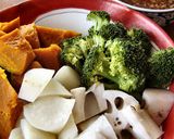 蒸し野菜のそぼろあんかけ（かぼちゃ等）作り方11写真