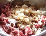 ふわとろ肉団子のたね。作り方3写真