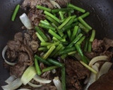 牛肉とにんにくの芽のオイスターソース炒め作り方6写真