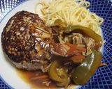 とろけるチーズin豆腐ハンバーグ♪作り方13写真