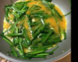 ニラ玉炒め〜肉そぼろのせ作り方4写真