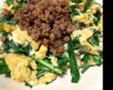 ニラ玉炒め〜肉そぼろのせ作り方6写真