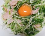 冷凍うどんで水菜とハム炒めのせ温うどん作り方11写真