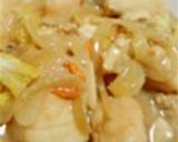 白菜とホタテのにんにくバター醤油蒸し作り方8写真