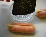✿チーズをはさんだ海苔巻ウインナー✿作り方4写真