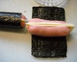 ✿チーズをはさんだ海苔巻ウインナー✿作り方5写真