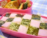 簡単♡チェック柄ご飯♡デコ弁当はいかが？作り方6写真
