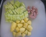 瓜とじゃがいもの仲良し煮作り方1写真