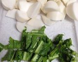 カブのバジルソース炒め作り方1写真
