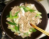 豚肉とねぎの胡麻醤油炒め作り方3写真