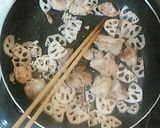 超簡単花粉症にれんこんと鶏ももレモン炒め作り方5写真