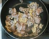 超簡単花粉症にれんこんと鶏ももレモン炒め作り方6写真