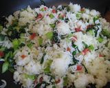 しらすと小松菜でカルシウム炒飯作り方4写真