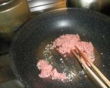 小松菜とひき肉の炒め物作り方5写真
