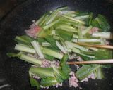小松菜とひき肉の炒め物作り方6写真