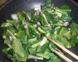 小松菜とひき肉の炒め物作り方7写真