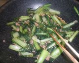 小松菜とひき肉の炒め物作り方9写真