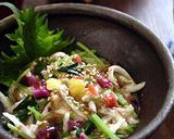 速攻【三つ葉・山芋・めかぶの酢の物】作り方12写真