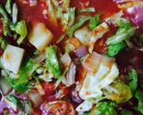 鶏ささみと春キャベツのミネストローネ風作り方4写真