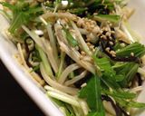 簡単スグ♪ 水菜とえのきの塩昆布サラダ作り方3写真