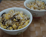 塩昆布と炒りたまごの炊き込みご飯風♪作り方3写真