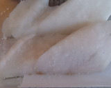 簡単！レンジ白身魚酒蒸し梅肉タレを添えて作り方1写真