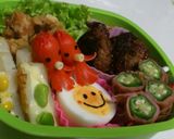 キャラ弁♥オクラベーコンくるくる巻き♡作り方3写真