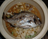 鯛とタケノコとえんどう豆の炊き込みご飯作り方3写真