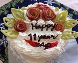 バラの花のデコレーションケーキ作り方21写真