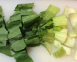 チンゲン菜と卵の簡単炒め作り方1写真