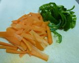 ピーマンとにんじんの砂糖醤油炒め作り方1写真