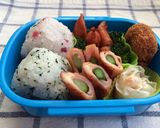 お弁当★ハム巻き~野菜とチーズ作り方10写真