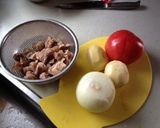 【圧力鍋マクサス】すじ肉トマト入りカレー作り方1写真