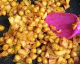 ひよこ豆とベーコンのトマトソース炒め作り方3写真