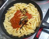 茄子とペンネのトマトソース炒め作り方5写真