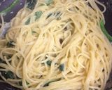 生ハムとほうれん草の簡単クリームパスタ♪作り方4写真