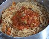 トマトソースと卵のパスタ作り方5写真