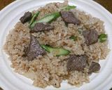 牛肉とアスパラのバターライス作り方5写真