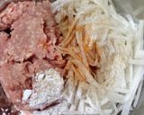 もやしのタレで簡単♪大根入りつくね作り方1写真