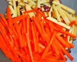 さつまいもと人参のかき揚げ作り方1写真