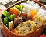 春味♪あさりと三つ葉の出汁巻き玉子作り方9写真