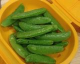 簡単☆スナップエンドウのごまたらこ和え作り方1写真