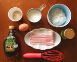 朝の新定番！ベーコン パンケーキ作り方1写真