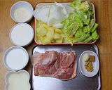 キャベツと鶏肉マスタードクリームソース作り方1写真