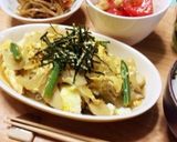 エリンギとインゲンの卵とじ作り方4写真