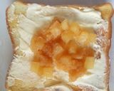 朝食♡りんごジャムクリチトースト作り方1写真